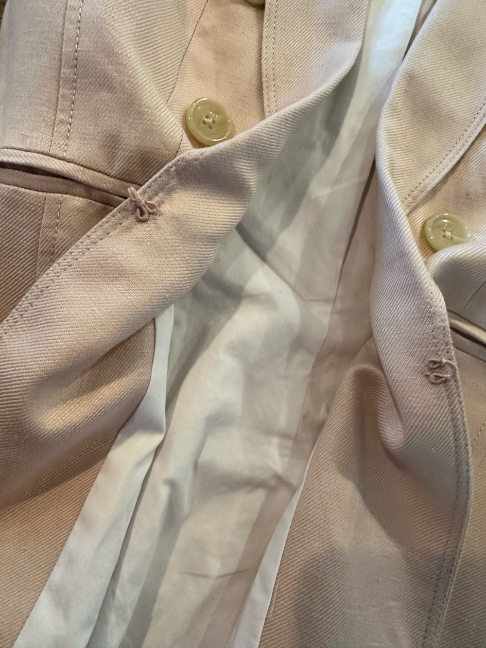 Donna Karan New York Ligh Pink Linen Blend Blazer XXS Like New - Picture 6 of 7